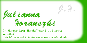 julianna horanszki business card